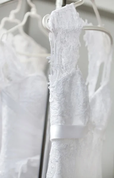 Wedding dresses in shop — Stock Photo, Image