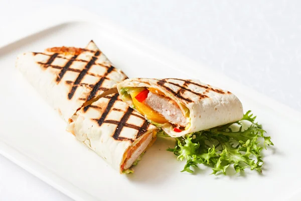 Chicken wrap sandwich — Stock Photo, Image