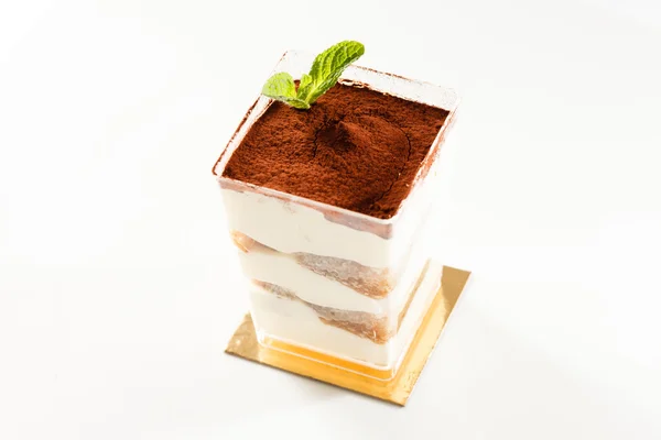 Postre de tiramisú en vaso —  Fotos de Stock