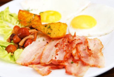 Yumurta ve jambon Kahvaltı