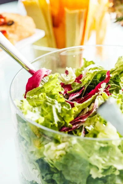 Fresh salad in bowl — Stock Photo, Image