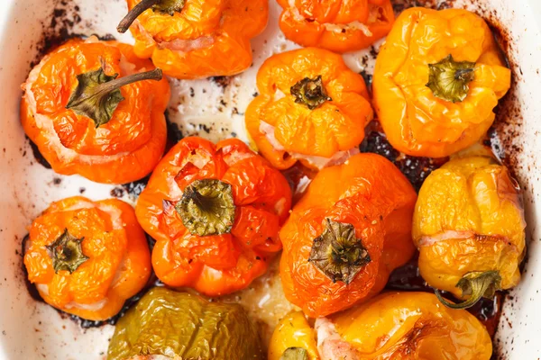 Stuffed orange peppers — Stock Photo, Image