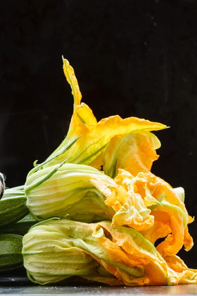 Flores frescas de calabacín — Foto de Stock