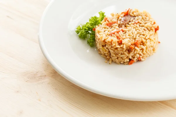 Arroz frito con carne —  Fotos de Stock