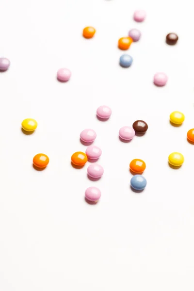 Multicolored candies on white — Stock Photo, Image