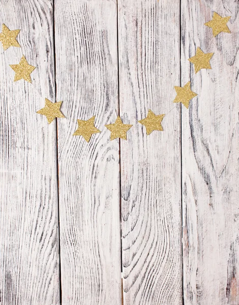 Stelle di Natale su sfondo di legno — Foto Stock