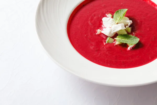Zuppa di barbabietole e pomodori — Foto Stock