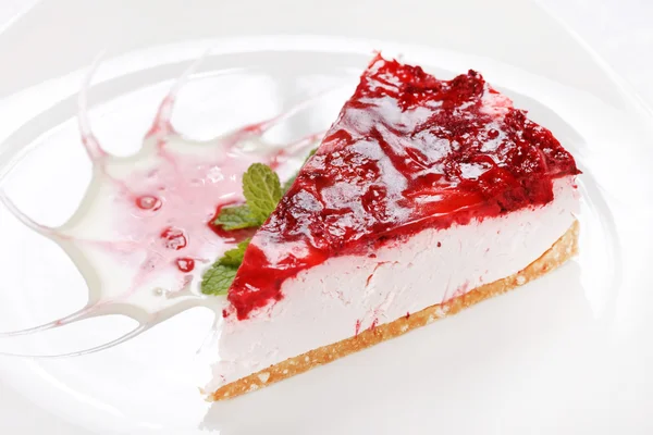 Smakelijke witte cheesecake — Stockfoto