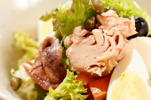 Salat mit Thunfisch und Gemüse — Stockfoto