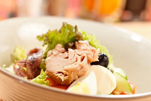Salade met tonijn en groenten — Stockfoto