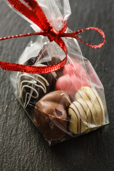 Çikolata şeker Kalpler — Stok fotoğraf