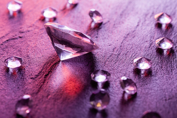 diamonds with purple light