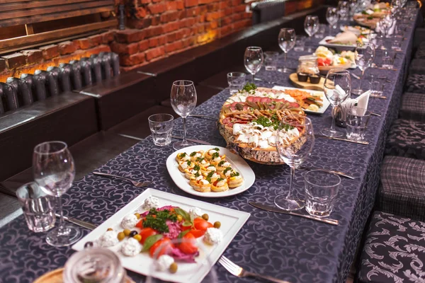 Catering jídlo na stole — Stock fotografie