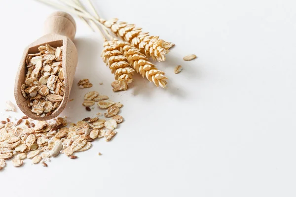 Muesli with amaranth in spoon — Stock Photo, Image