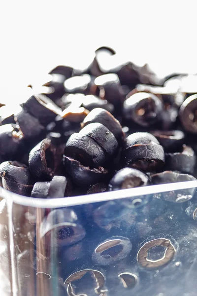 Black sliced olives — Stock Photo, Image