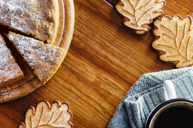 Sonbahar kek ve kahve