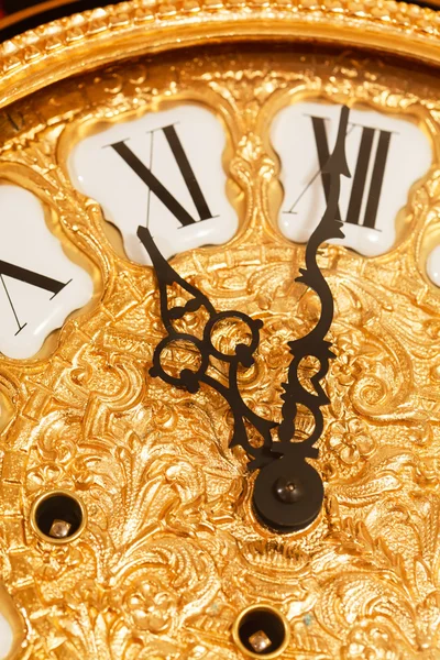 Gold clock dial — Stock Photo, Image