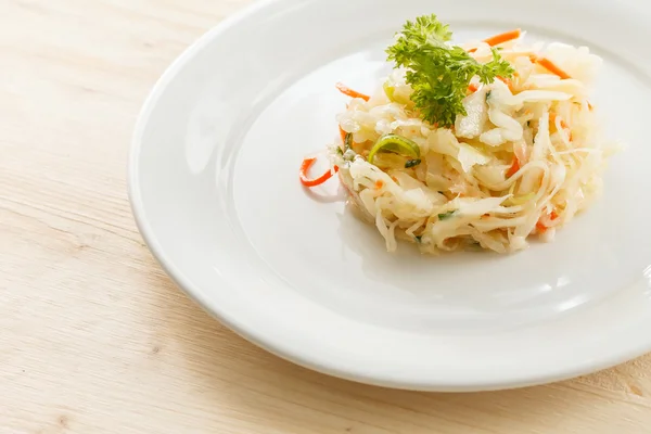 Cabbage salad on plate — Stock Photo, Image