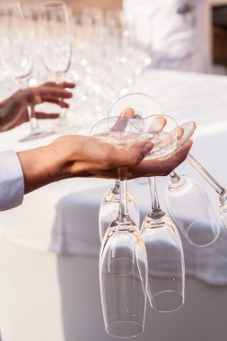 boş şampanya bardağı