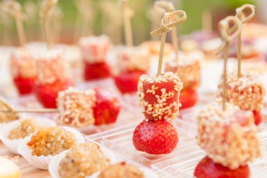 çilek sopa somon ile