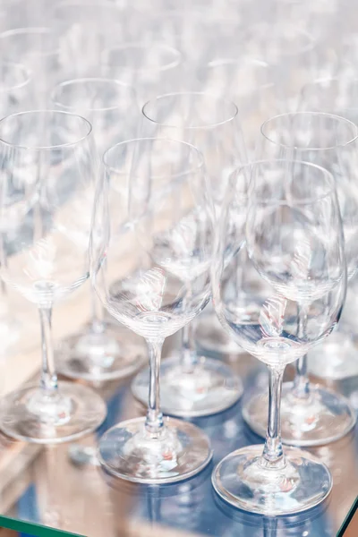 Empty wine glasses — Stock Photo, Image