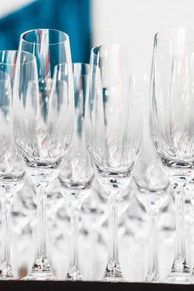 Champagne empty glasses — Stock Photo, Image