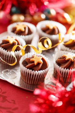 Noel çikolata cupcakes
