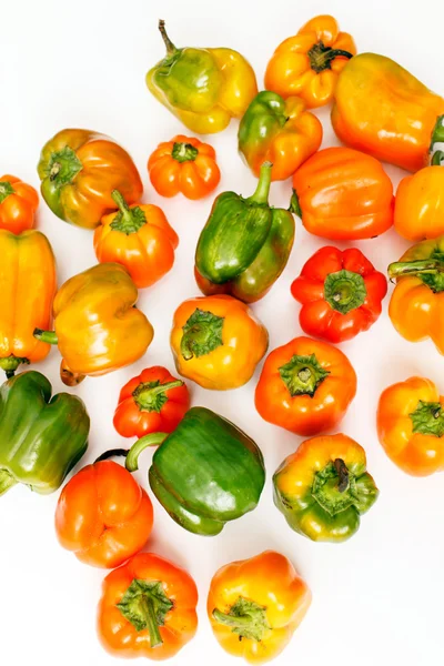 Fresh peppers on white — Stock Photo, Image