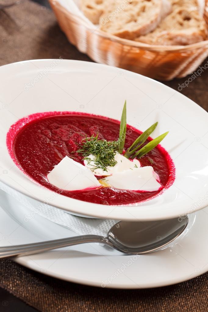 Cold beetroot soup