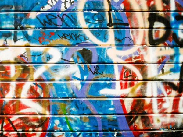 Wall with graffiti background — Stock Photo, Image