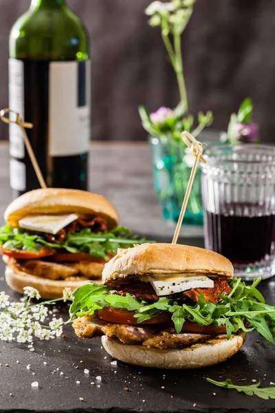 Et ve sebze Burger — Stok fotoğraf