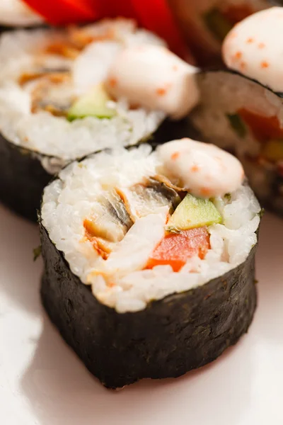 Japonské sushi rolky — Stock fotografie