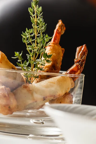 Delicious Fried shrimps — Stock Photo, Image