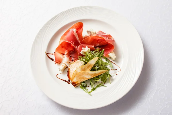 Salad with smoked  ham — Stock Photo, Image