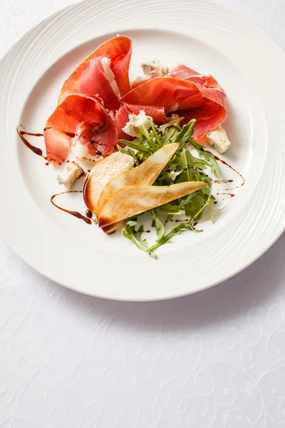 Salad with smoked  ham — Stock Photo, Image
