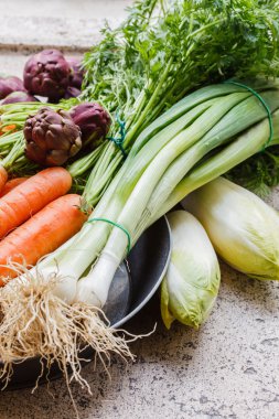 Masada taze sebzeler