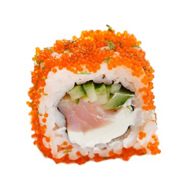 suşi roll üzerine beyaz