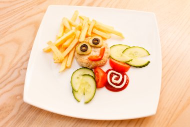 kızarmış patates pirzola ile