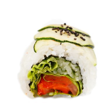 suşi roll üzerine beyaz