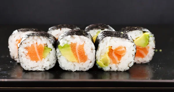 Tasty sushi on white — Stock Photo, Image