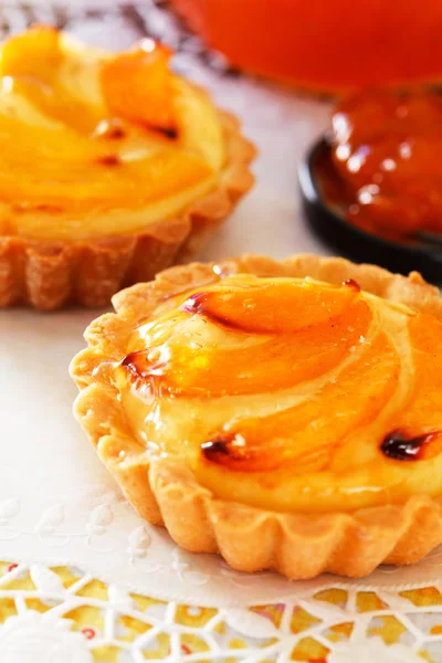 Apricot tarts dessert — Zdjęcie stockowe