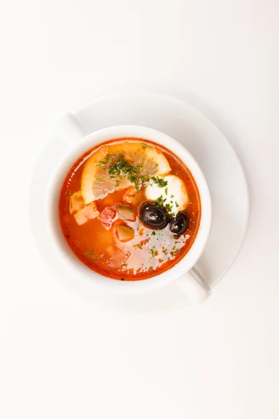 Русский солянский суп — стоковое фото