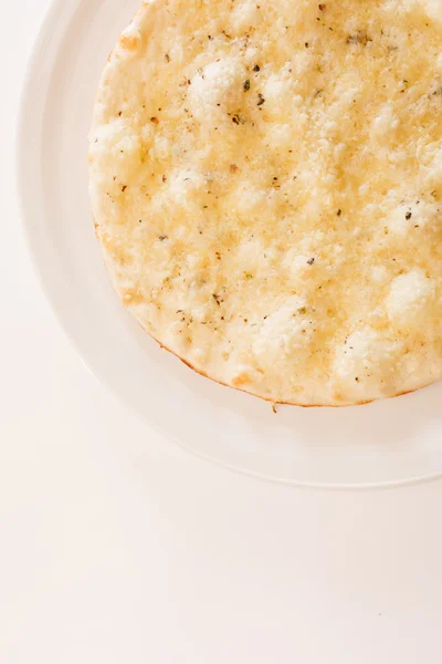 Pita with cheese for breakfast — Stock fotografie