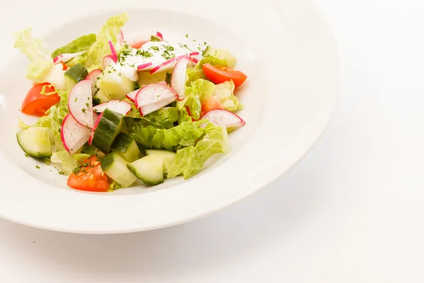 Spring salad with lettuce — Stock Photo, Image