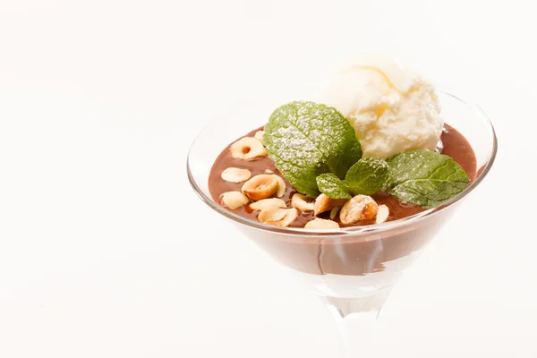 Cioccolato con gelato — Foto Stock