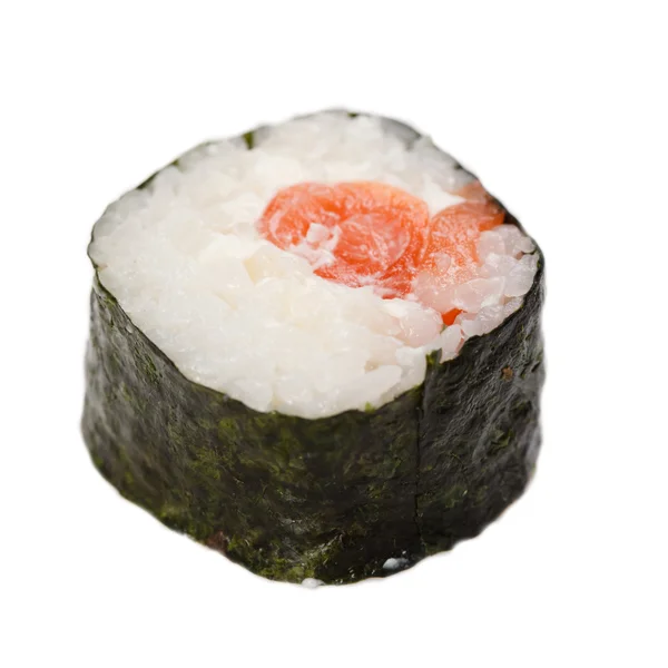 Rouleau de sushi sur blanc — Photo