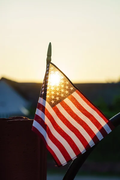 Bandiera americana sullo sfondo — Foto Stock