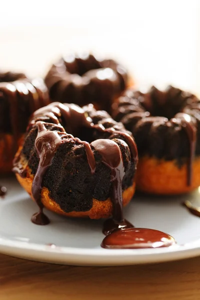 Delicious chocolate cakes — Stock Photo, Image