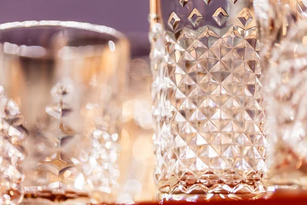 Empty glasses for dinner — Stock Photo, Image