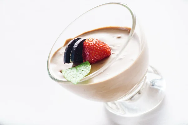 Chocolate dessert  on white — Stock Photo, Image